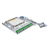 LISA fibertray, SM, 12x SC/APC simplex, 12x pigtails, DIN, heatshrink