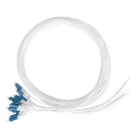 Set de queue de cochon 12pcs, SM, LC/PC, blanc, 2m
