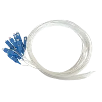 Set de queue de cochon 12pcs, SM, SC/PC, blanc, 2m