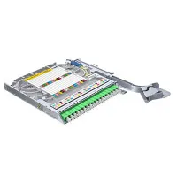 LISA fibertray, SM, 18x LC/APC duplex, 36x pigtails, DIN, heatshrink