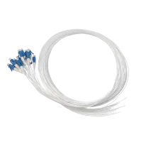 Set de queue de cochon 12pcs, SM, LC/PC, blanc, 2m