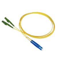 Patchkabel duplex SM, E2000/APC-LC/PC, 2.0mm, 5m, Huber+Suhner
