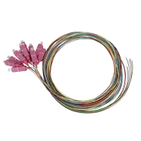 Pigtail set 12st, OM4, SC/PC, gekleurd, 2m
